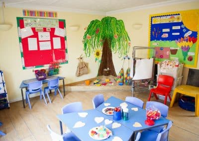 Clarence House Chatteris Nursery, room set up for crafts activities