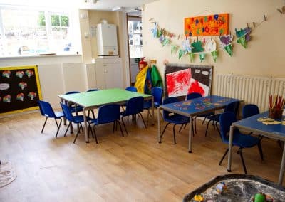 Clarence House Godmanchester Nursery toddler room set up for crafts activities