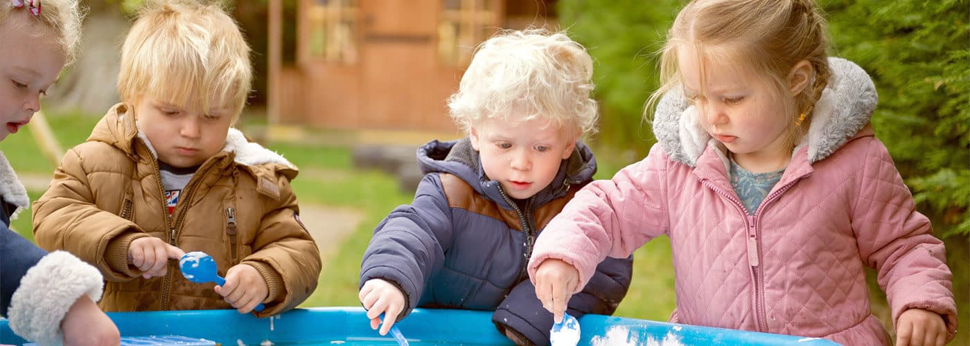 Header image, children playing